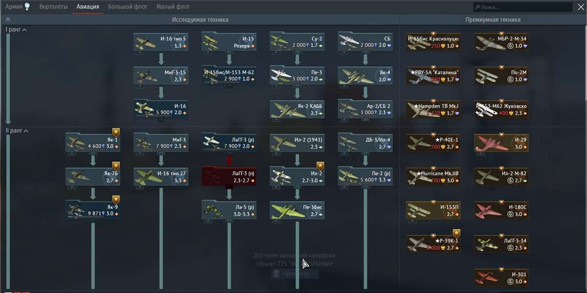 продажа аккаунта к игре War Thunder